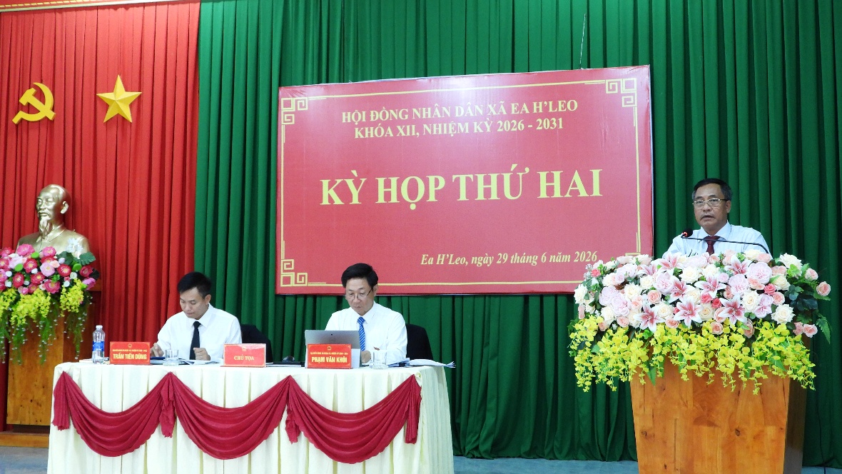 HĐND xã Ea H’Leo nhiều kết quả tích cực trong hoạt động 9 tháng năm 2026